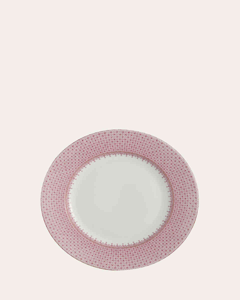Pink Lace Dinner Plate